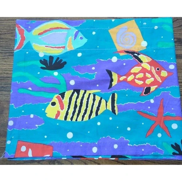 Springs‎ Reef Cheryl Johnson Colorful Fish Window Valance 86x18 Tropical Vintage
