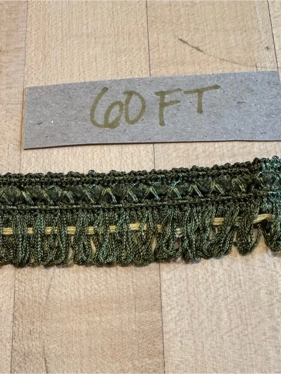 Scalamandre Green Loop Fringe Trim - Passementerie Decorative Upholstery Fringe