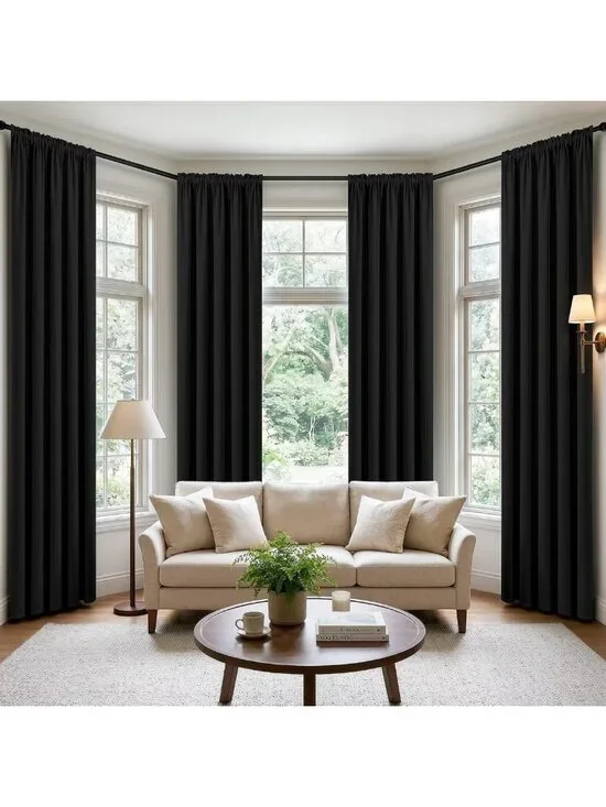 84-Inch Blackout Curtains - 2 Panel Set, Rod Pocket Thermal Room Darkening