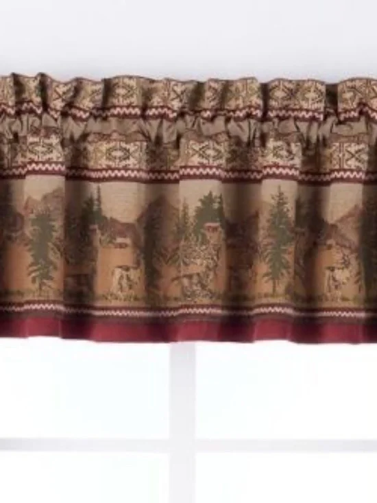 CROSCILL Estate OAKWOOD Window VALANCE Size: 88 x 17