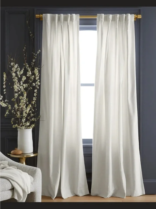 Quince Cotton Velvet Curtain Single Panel 48x84