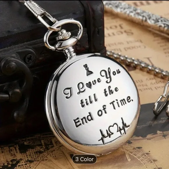Silver Engraved Pocket Watch​