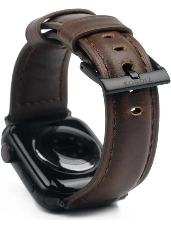 Genuine Full Grain Leather Apple Watch Band - Replacement for Ultra & Series