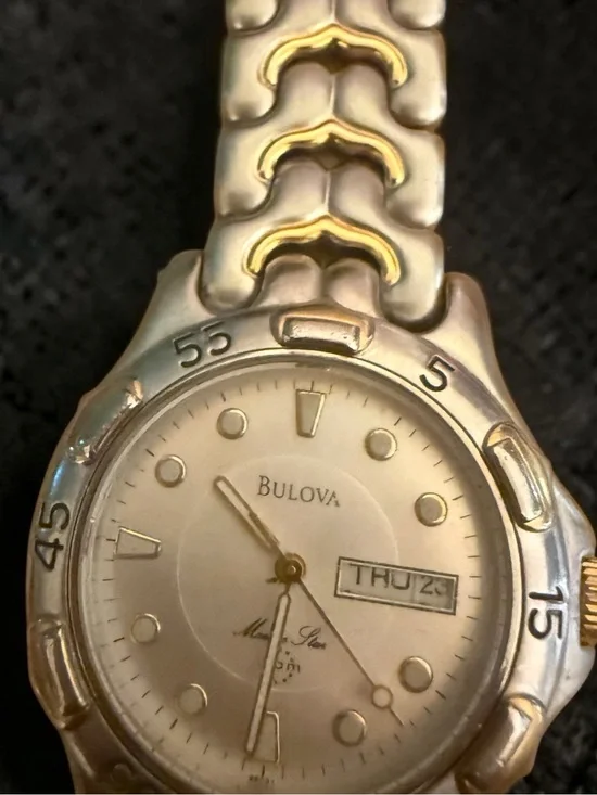 Bulova marine Star T7 Men’s Two-Tone Stainless Steel Watch - Silver & Gold Quart