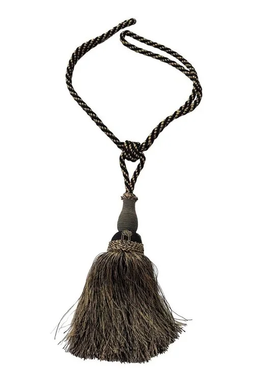 Vintage Black & Gold Decorative Tassel Tieback 28