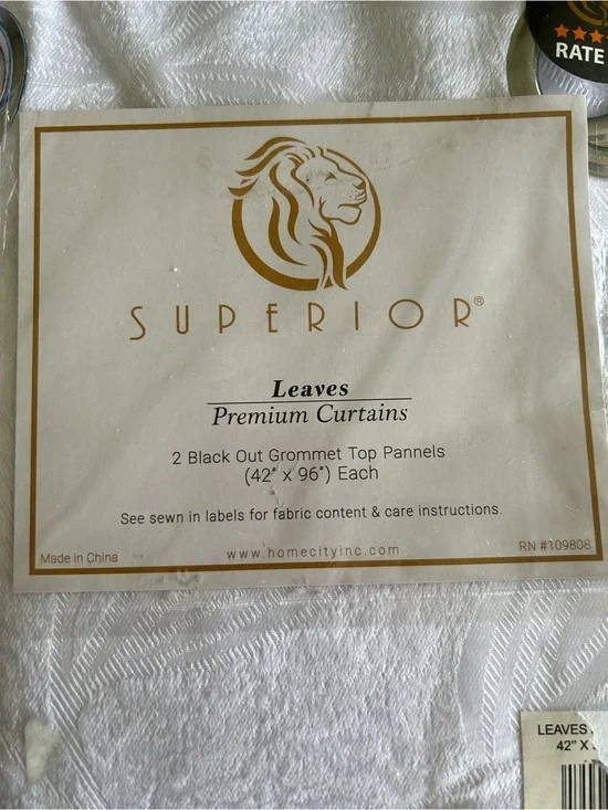 Superior Leaves Premium Blackout Curtains
