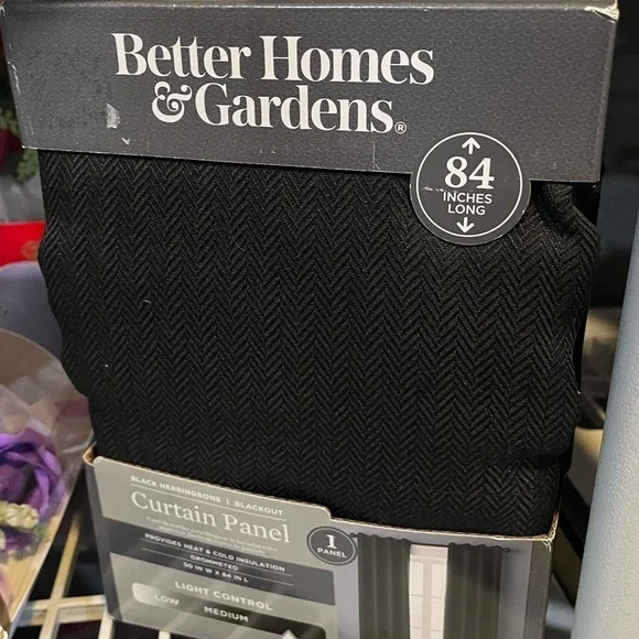 Better Homes And Gardens Black Curtain Panel