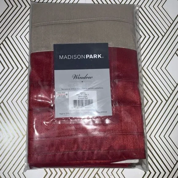 Madison Park Home Decor Window‎ Valance Amherst Red 50x18 New in Package