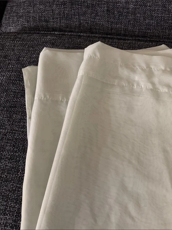 Mainstays Sheer Curtain Panels in Mint Green