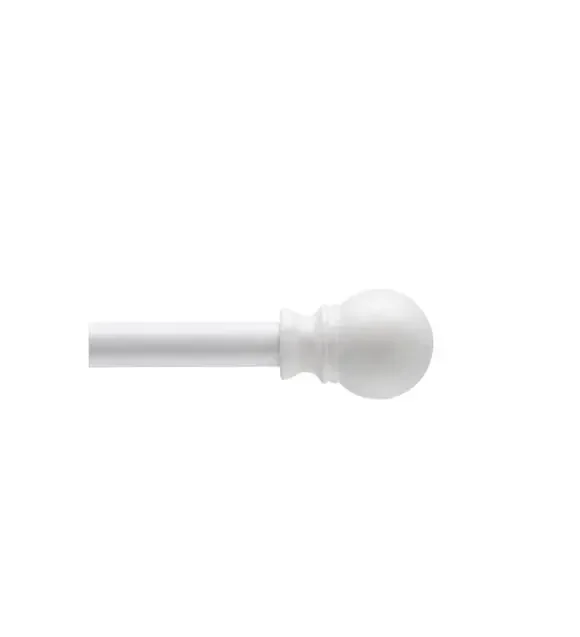 Davenport Ball End Petite Café Decorative Window Curtain Rod, 28-48