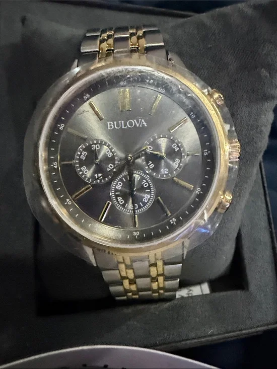 Bulova Two-Tone Metal Bracelet Watch - Silver and Gold Accents