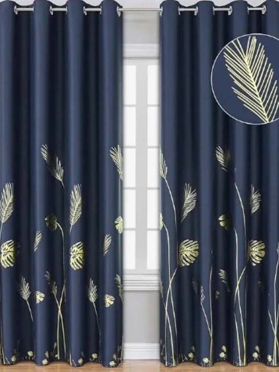 Navy Blue‎ Blackout Curtains 84 Inch Length 2 Panels Set