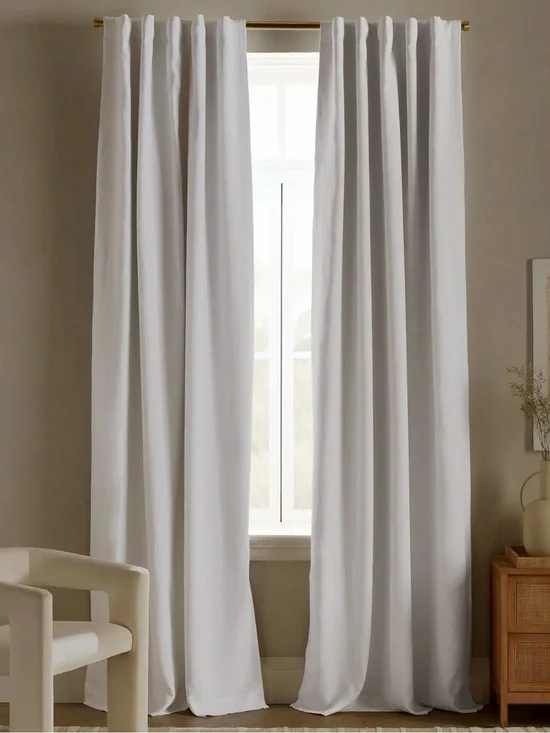 96x108 White Linen Blackout Panel - Retail $164 per panel