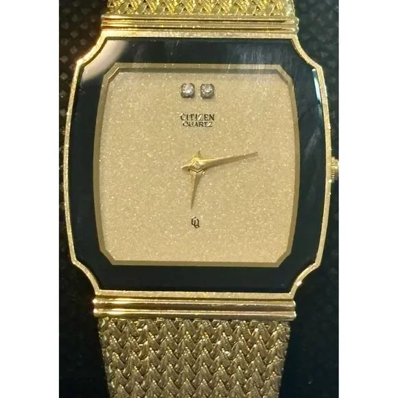 Vintage Citizen Quartz Dress Watch – Gold Tone Mesh (2820-261445) – New Battery!