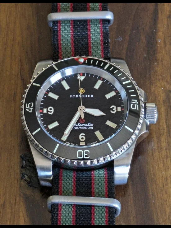 Forscher MK2 Mod 1 41mm C3 Superluminova Shappire Crystal 24 Jewels CWC Strap
