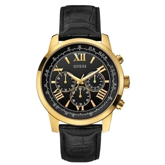 GUESS Horizon Genuine Leather Band Analog Watch
