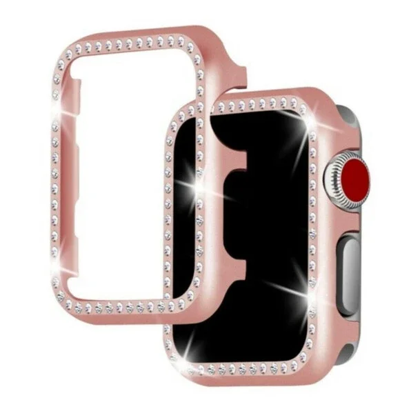 42mm Pink Women's Bling Crystal Diamonds Case For Apple Watch L199