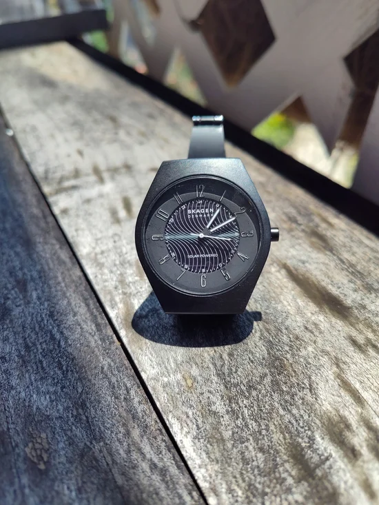 Skagen Black Matte Solar-Powered Men's Watch
