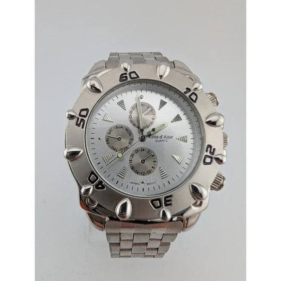 Cote D'Azur Watch Men 44mm Case Rotating Bezel 8
