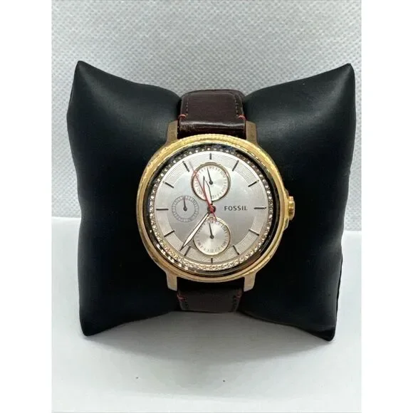 Fossil Chelsey ES3594 Women's Brown Leather Analogue Dial Quartz Watch JNA364