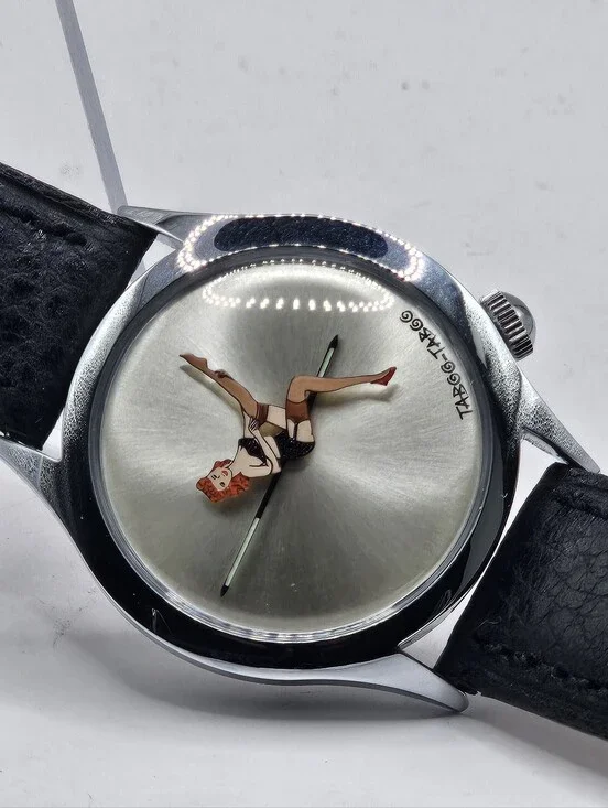 Taboo Taboo Kolector's JC Mareschal Pin Up Girl Besancon France 17 Jewel Watch