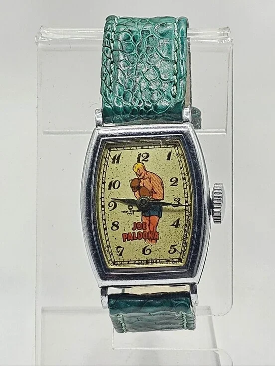 1947 New Haven Joe Palooka Maually Wound Wristwatch Running
