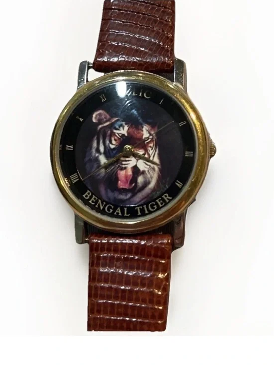 Bengal tiger mens wrist watch