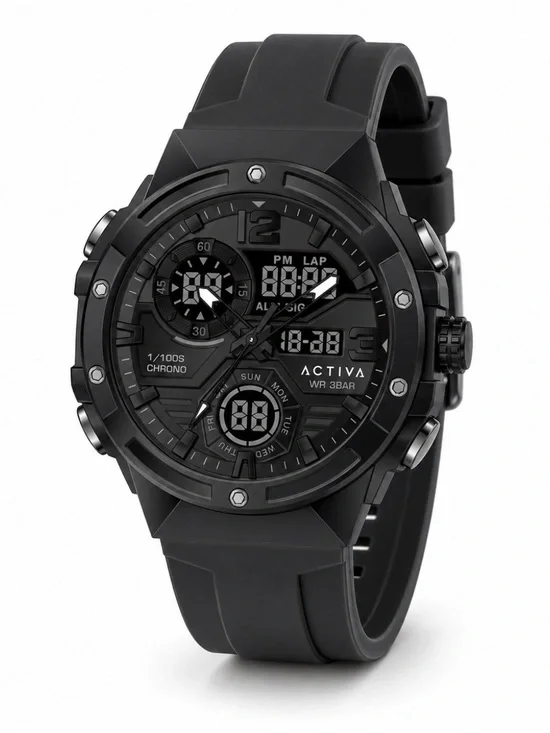 Activa Virtux X Invicta Analog & Digital Men's Watch - 51mm. Black , new