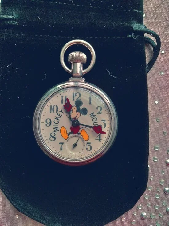 Mickey Mouse Pocket Watch 1970's working and in good condition