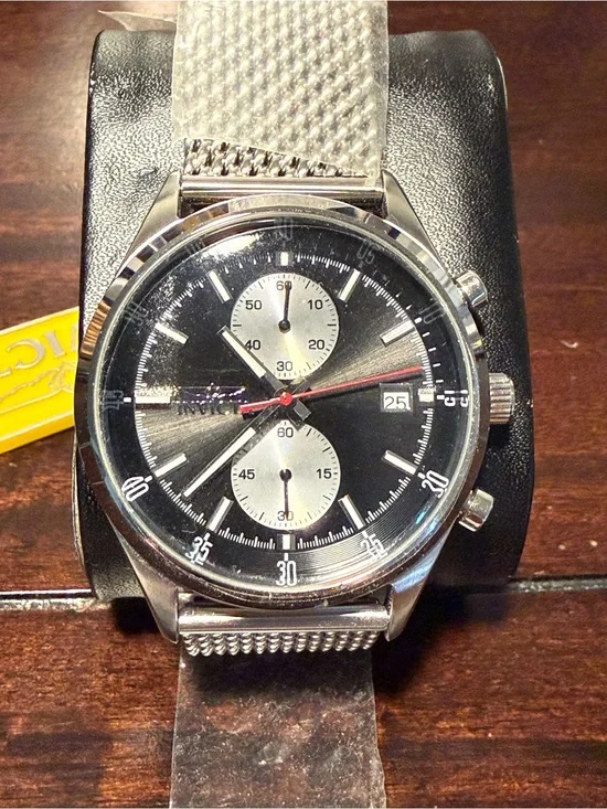 Men's Black Chronograph Watch - 2 Subdials