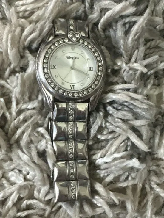 Brighton Dana Point Womens Watch 35mm Crystal Bezel Faux Tortoise Parts Only