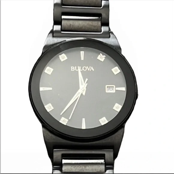 Bulova Men’s Black Diamond Dial Watch