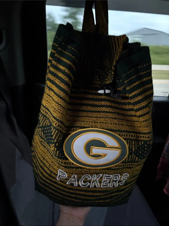 Green Bay Packers Woven Back Pack - Green & Gold