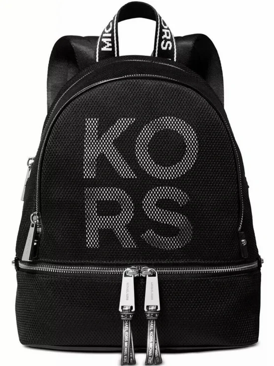 Michael Kors Rhea Zip Backpack Logo Polyster Backpack