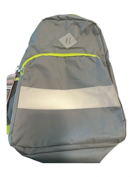 Gray and Neon Yellow Accent Backpack for Men