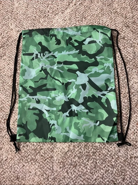 Camo Drawstring Backpack Lightweight Men’s Gym Bag