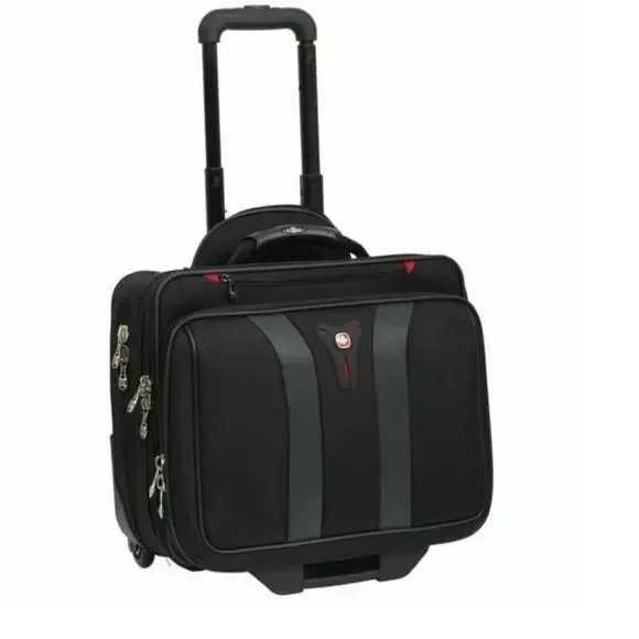 Swiss Gear Rolling Travel Laptop Wenger Business Luggage Bag Black Office