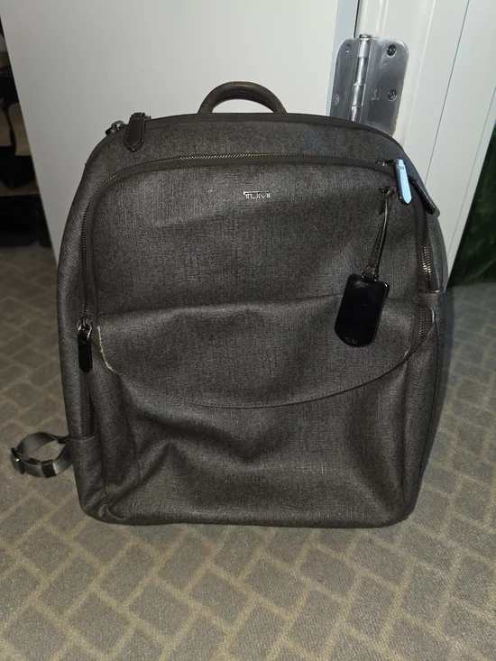 Tumi Men's Gray Backpack - Sleek Travel & Work Bag