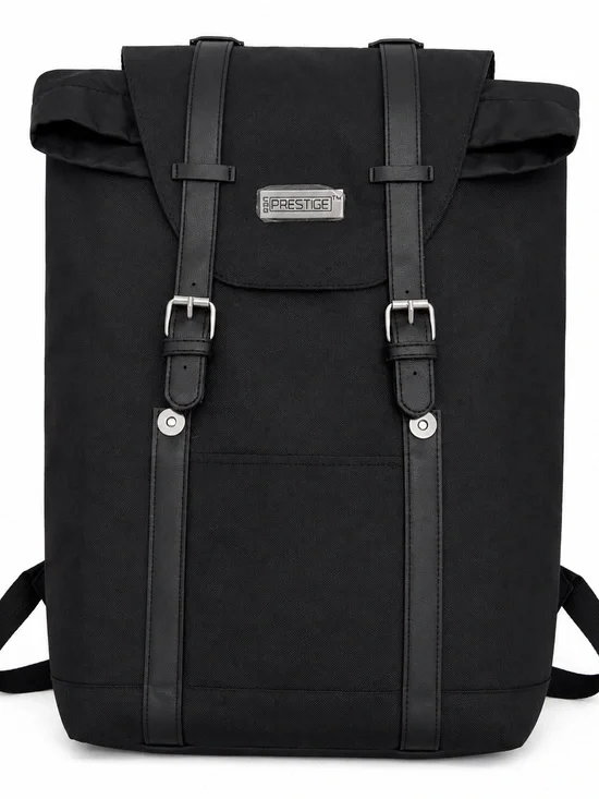 Prestige Black Roll-Top Backpack