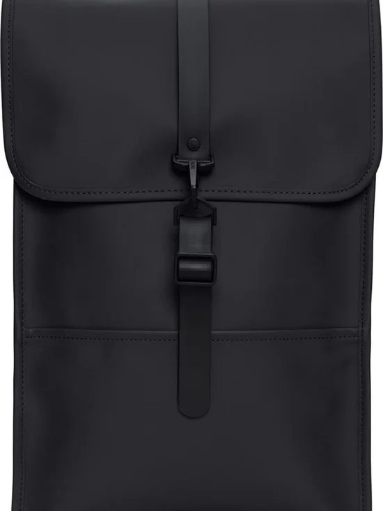 Rains Black Minimalist Backpack withTag