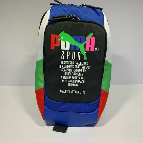 NWT Authentic PUMA Forecast Multitude Sling Backpack Blue Multi Shoulder Bag