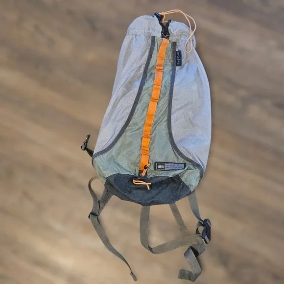 REI Flash UL Backpack OS Unisex Grey Orange Hiking Ultralight Packable Daypack