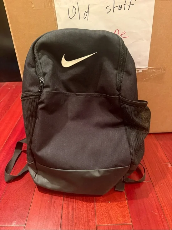 Nike Black Backpack with White Swoosh