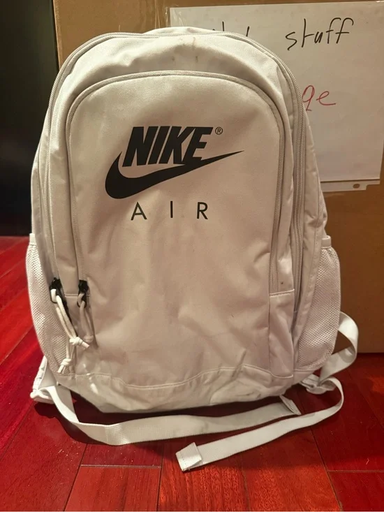 Nike Air White Backpack with Black Logo