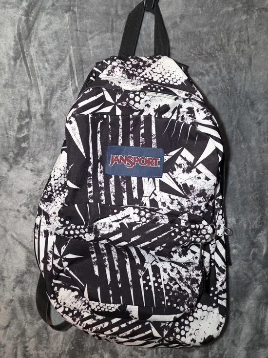 Jansport Black and White Abstract Print Backpack