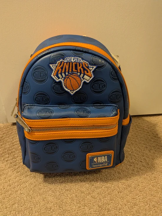 Loungefly Knicks Mini Backpack in Blue and Orange
