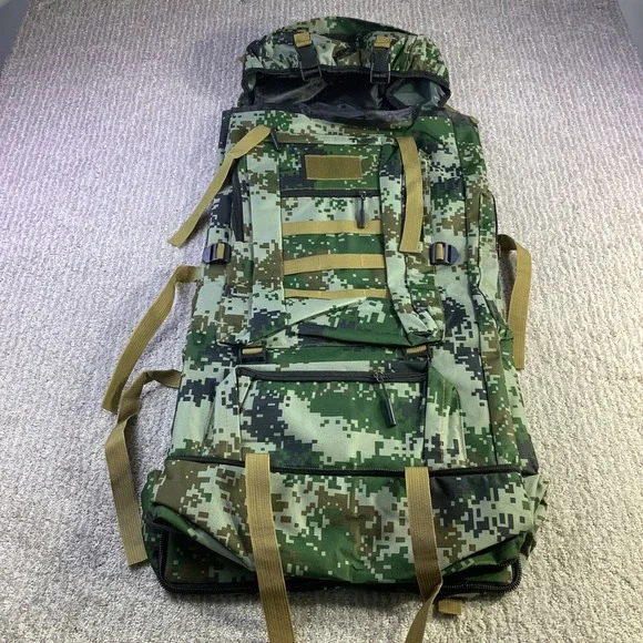 Camouflage Hiking Backpack Large Camping Military Tactical‎ Travel Bag New