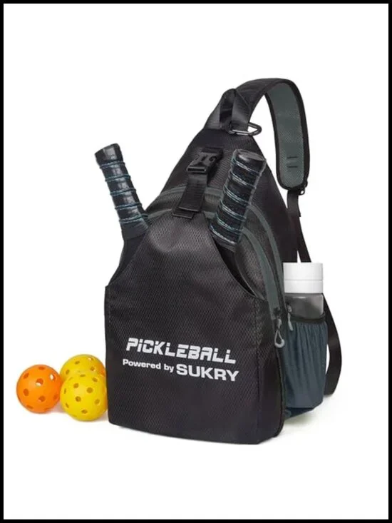 Lightweight Pickleball Sling Backpack with Multi-Pocket Crossbody Gym Travel Bag