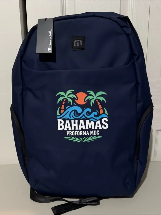 Travis Mathew Recess Backpack Navy Blue 18