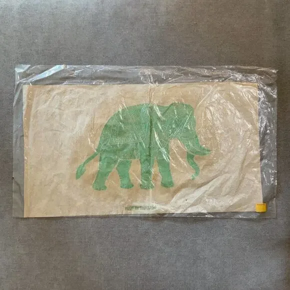 Island Imports Vintage Thai Elephant Temple Rubbing Art Print Sealed 21x12